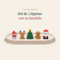 Kit de 5 figuras de Navidad impresas en 3D con su bandeja
